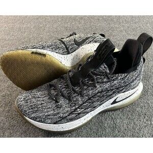Nike LeBron XV 15 Low Ashes Gray Basketball Shoes AO1755 002 Men’s Sz 8.5 (W10)